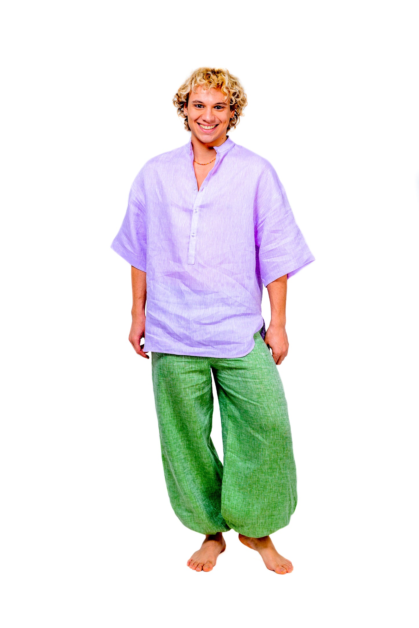 Camicia, Kimono e Pantalone 100% lino 100% Made in Italy telefono e prenotazioni +39 3343961083