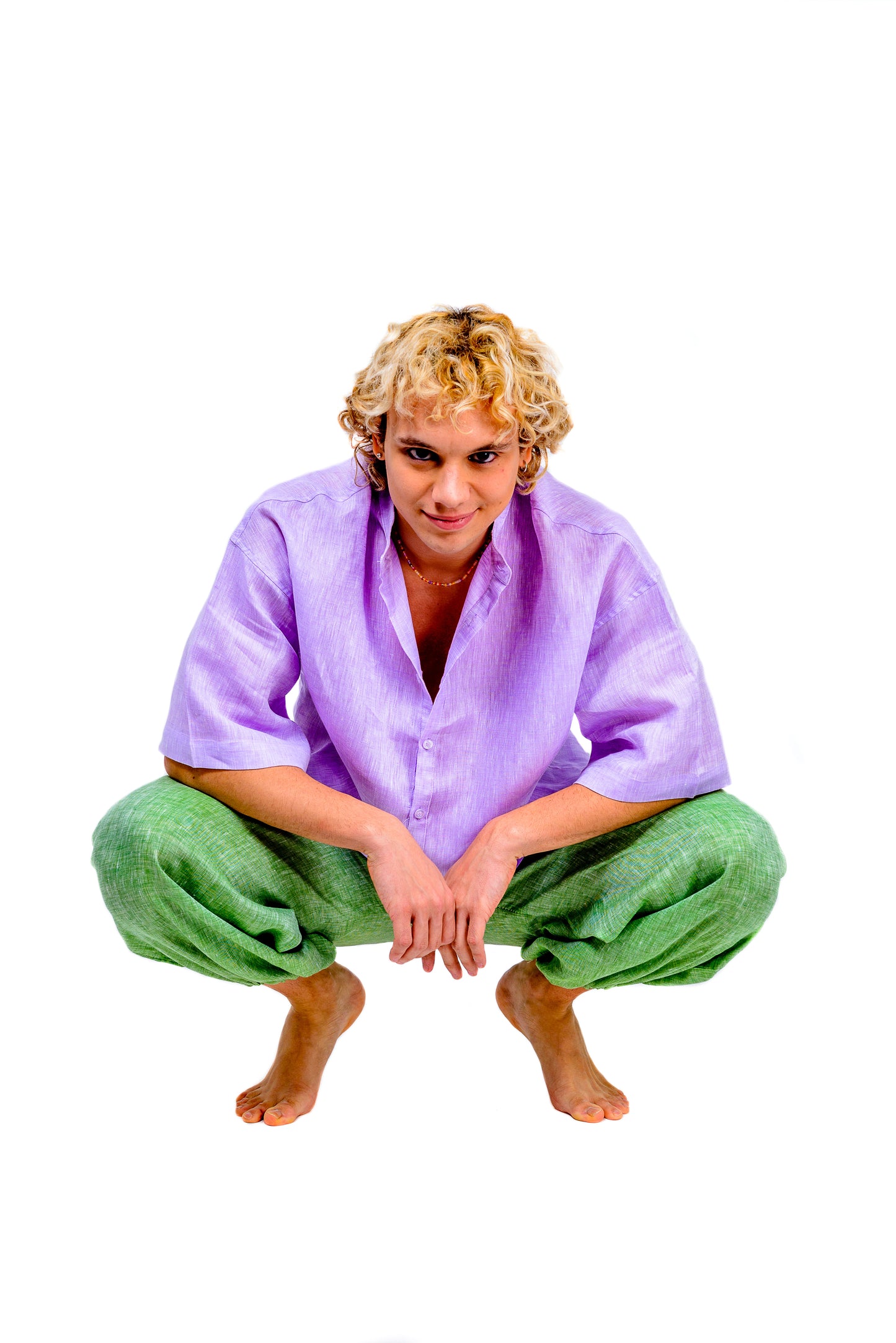 Camicia, Kimono e Pantalone 100% lino 100% Made in Italy telefono e prenotazioni +39 3343961083